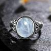 Anillo de Plata S925 Femme Joyería Piedra Lunar Natural Ojo de Tigre Anillos Personalizados para Mujeres Joyas de Boda Regalo