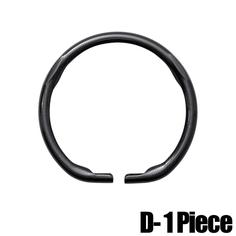 1pc Car Non-slip Protection Steering Cover D-shaped / Round Decoration Steering Wheel Cover Fit for 36-38cm Auto Accessories