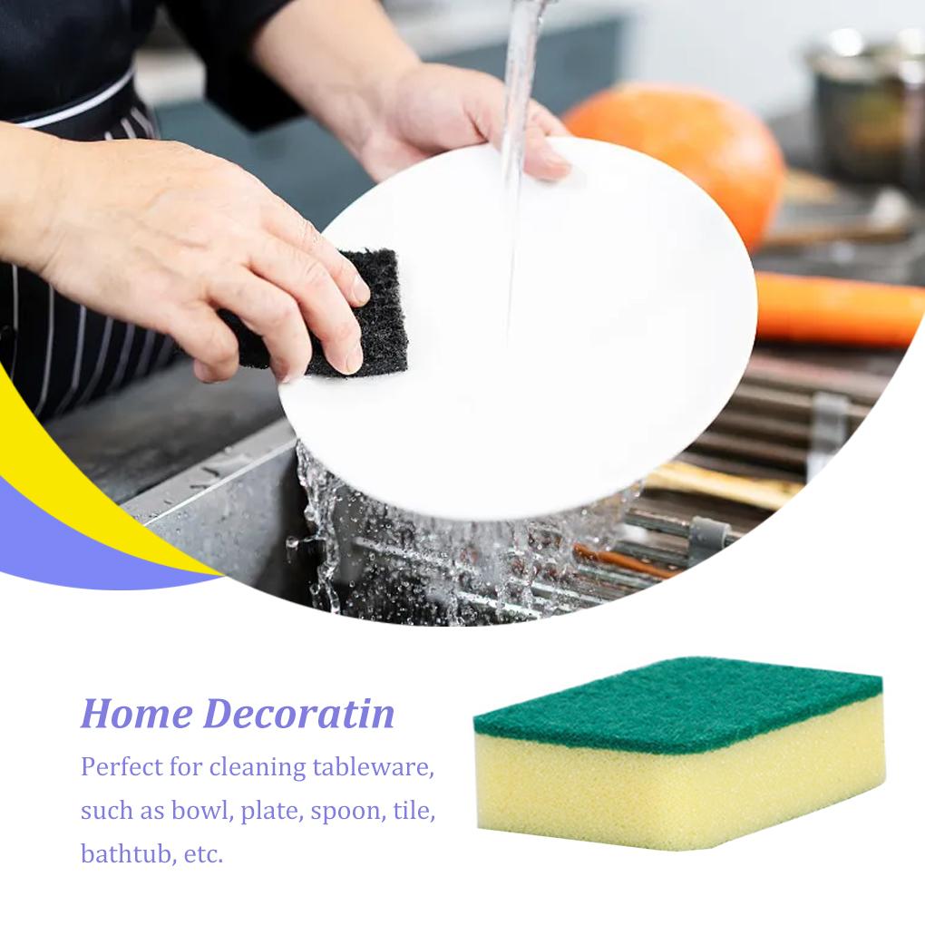High Density Sponge Round Corner Scrubber Brush Cleaning Tool Multi-Purpose Dish Household Garden Sink Accessories