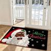 Merry Christmas Tree Pattern Floor Mat apartment hallway foyer sliding door terrace household decorative front entry door rug