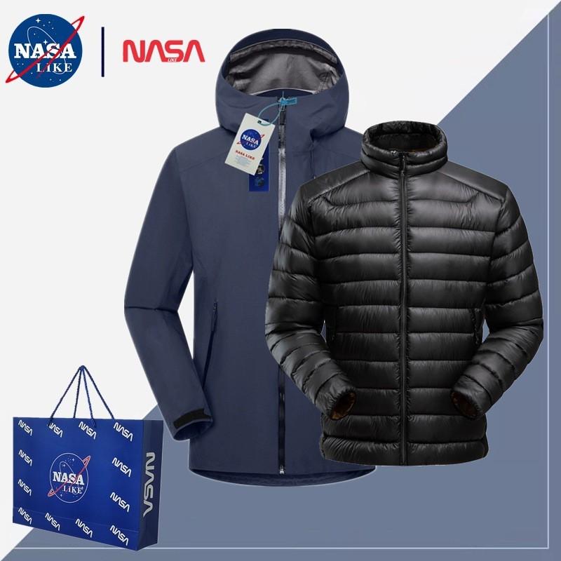 LT Series Unisex Outdoor 2-in-1 Jacket With Duck Down Liner Hiking Skiing Camping