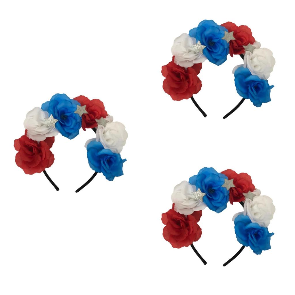 Das Platin-Jubiläum der Königin Rot Weiß Blau Blume Haarschmuck Krone Feiern Sie stilvoll!