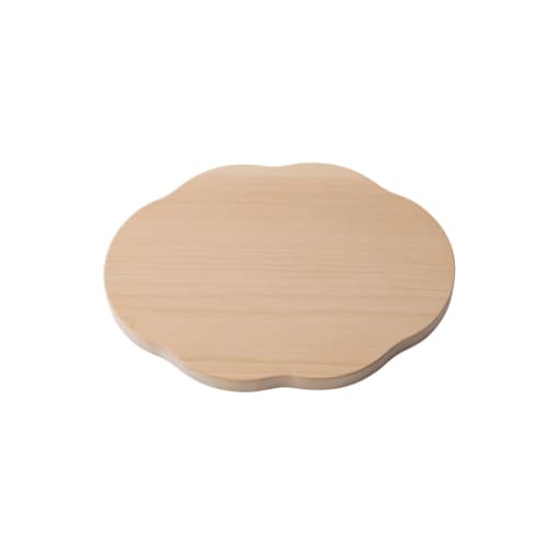 Woodpecker Ginkgo Wood Cutting Board, Made In Japan, Natural Wood, Ginkgo Wood Cutting Board, Cloud Design (M)