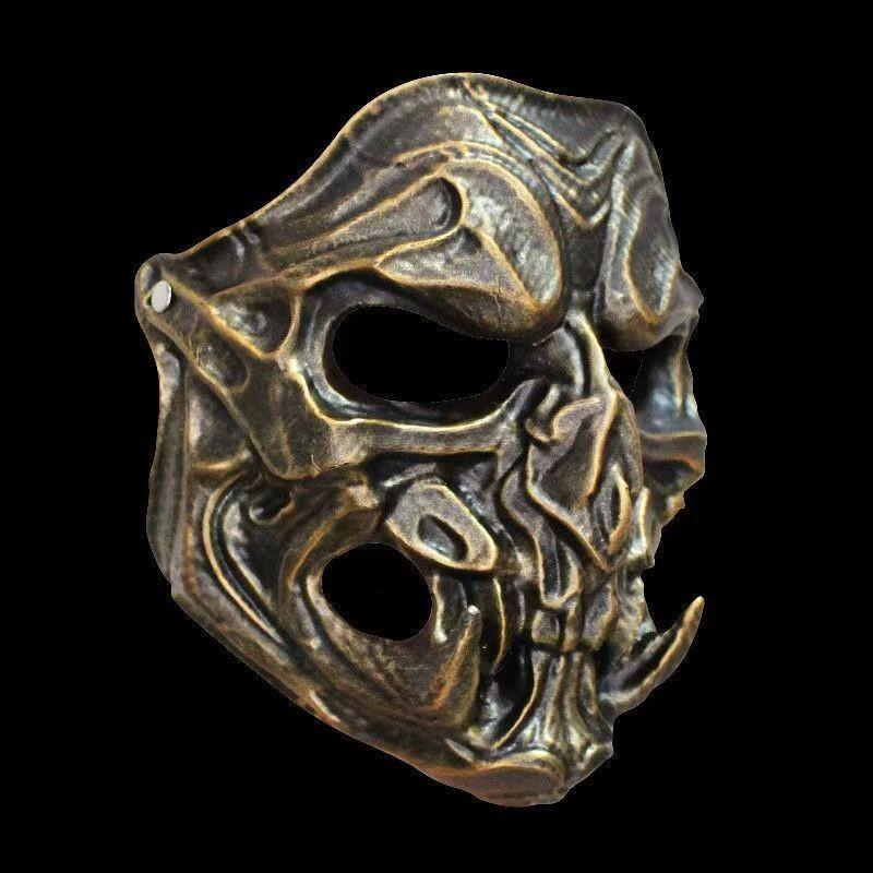 Copper Silver And Predator Resin Mask Role Play Prop For Activity Halloween