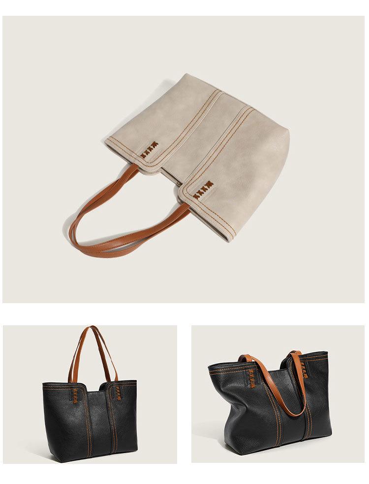 Bolso Tote Simple de Gran Capacidad Estilo Retro Coreano 2025 para Mujer