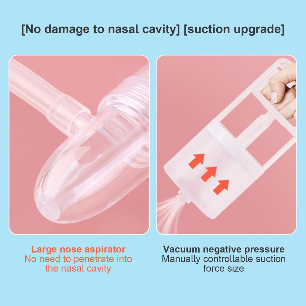 Baby Nasal Aspirator Nose Sucker Nasal Aspirator Quiet Manual Nose Suctioners for Babies Baby Nasal Sucker Aspirator Snot