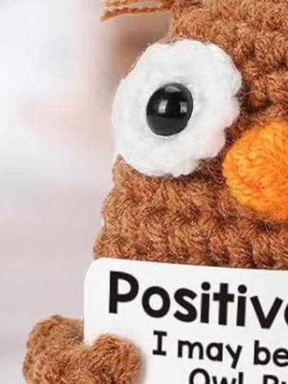 Crochet Support Motivational Crochet Animals Handmade Crochet Owl Doll Cute Support Toy Support Doll
