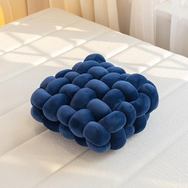 Ins geknotete handgestrickte Kissen Sofakissen Tatami Fenster Furzkissen Büro Sitzstuhlkissen Autokissen Sofakissen 30x33x12cm