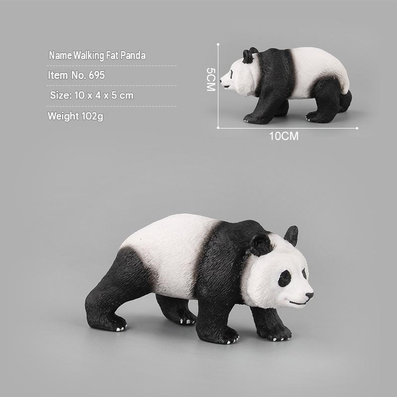 Solid Wildlife Zoo Model Panda Animal Toy 7-Piece Set Realistic Animal Figures Kids Educational Toy Eco-Friendly PVC Material Gift Box