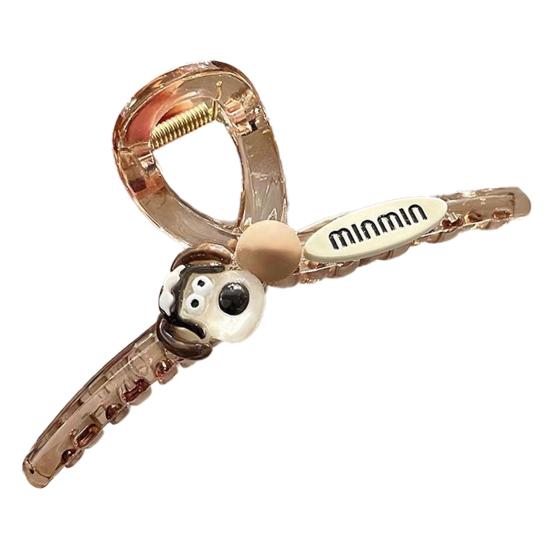 Haarklammer für Damen, Cartoon-Keks-Dekor, rutschfeste Zähne, starker Halt, Haarspange, große Haarklammer für den Hinterkopf