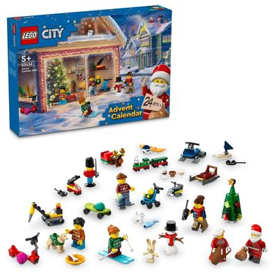 LEGO City Kalendarz Adwentowy 2024 Prezent Świąteczny Zabawka Zestaw Zabawowy dla Chłopców i Dziewczynek w Wieku 5-12 Lat