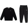Einfarbiger Hoodie und Jogginghose mit Bündchen Lässiges Sportset Herren Sportbekleidung Schwarz 916609-010+CD3130-010