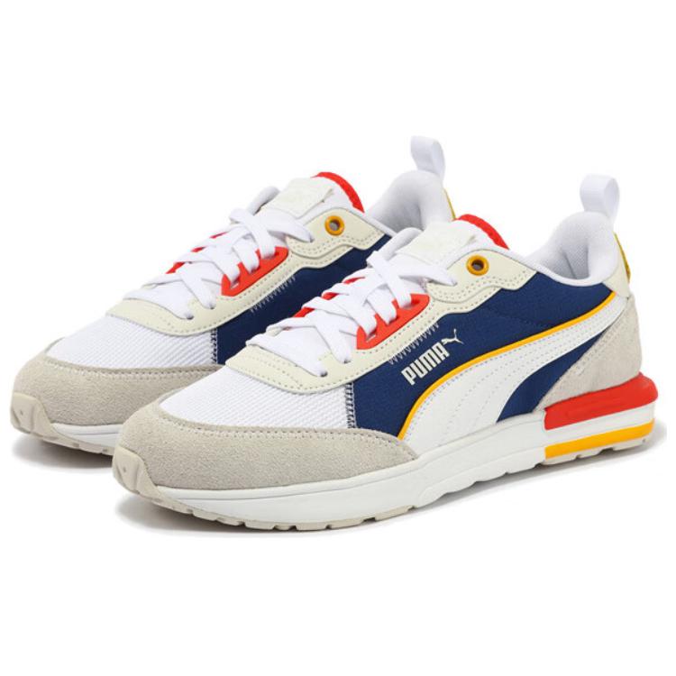 Puma R22 Comfortable Lightweight Low-Top Casual Shoes Unisex Sneakers White Blue 383462-12