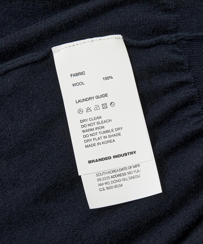 Beulaendideu [Superior] Essential Superfine V-Neck Knit [Dark Navy]