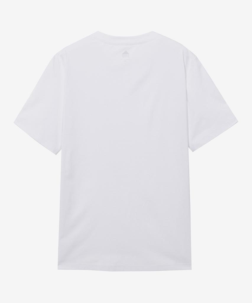 BASIC HOUSE Women'S Cool Sorona Semi-Overfit Round Neck Short Sleeve T-Shirt White Lzts3202