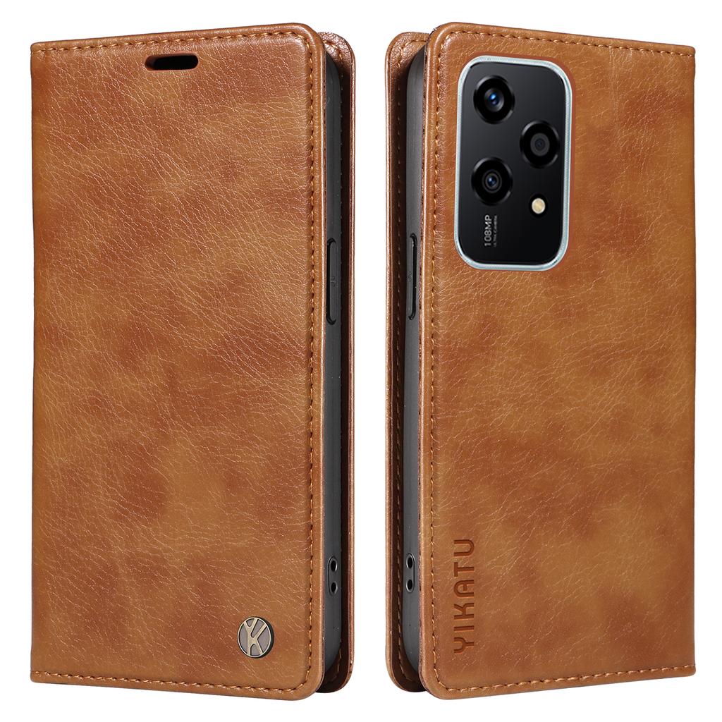 YIKATU YK-006 For Honor 200 Lite Wallet Case Litchi Texture Leather Magnetic Absorption Phone Cover