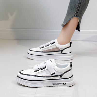 Sapatos Brancos para Estudantes Moda Feminina Verão Novo Plataforma Aumentando a Altura Respiráveis Sapatos Casuais