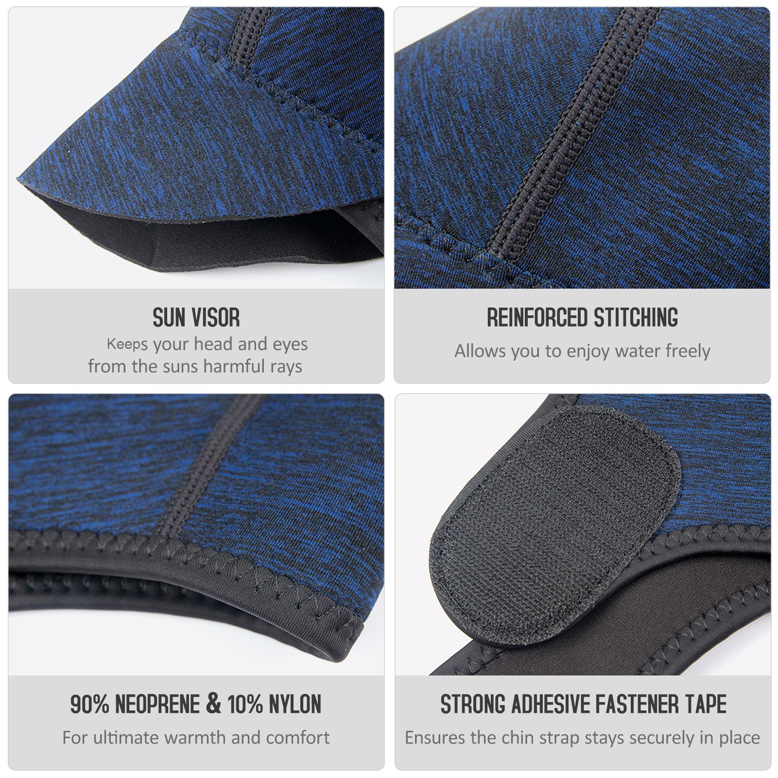 

Neoprene Diving Cap Thermal Snorkeling Wetsuit Hat Warm Surfing Headgear Swim Cap Diving Hood for Diving Swimming небесно-голубой