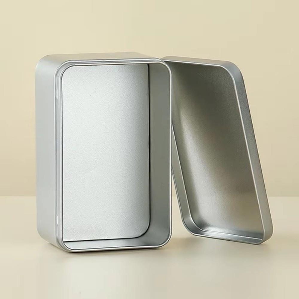 Mini plechová dóza Čtvercové úložné krabičky Přenosná kovová plechová dóza Na čaj bonbóny sušenky