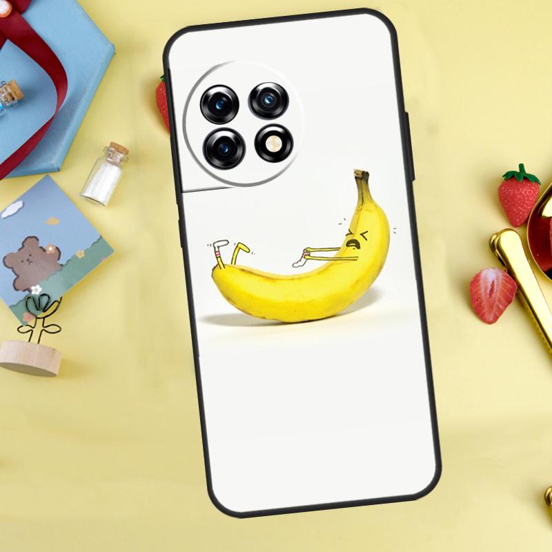 Cartoon Cute Fruit Yellow Banana Case For OnePlus 15 13 13R 13T 12 12R 11 10 9 10R 10T 8T Nord 5 CE 4 2 3 Lite N20 N30 Cover