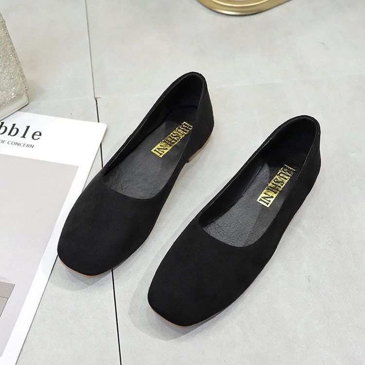 Women's Shoes Low Heeled and Gentle Shoes Spring and Autumn Shoes Flat Bottomed French Shallow Mouth Single Shoes