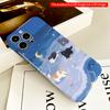 2DFlat Starry Sea Cats Mobile Case All inclusive film hard iPhone case, compatible with iPhone 18 Pro Max 17 16 15 14 13 12 11
