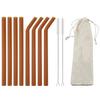 11pcs High Borosilicate Glass Straw Reusable Drinking Straw Wide 12mm Pearl Milkshake Bubble Tea Straw with Brush Storage Bag