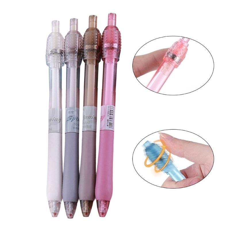 4PCS Twist Action Pens Black Ink Clicks Pens Anxiety Relief Toy for Students Study Office Supplies for Journaling