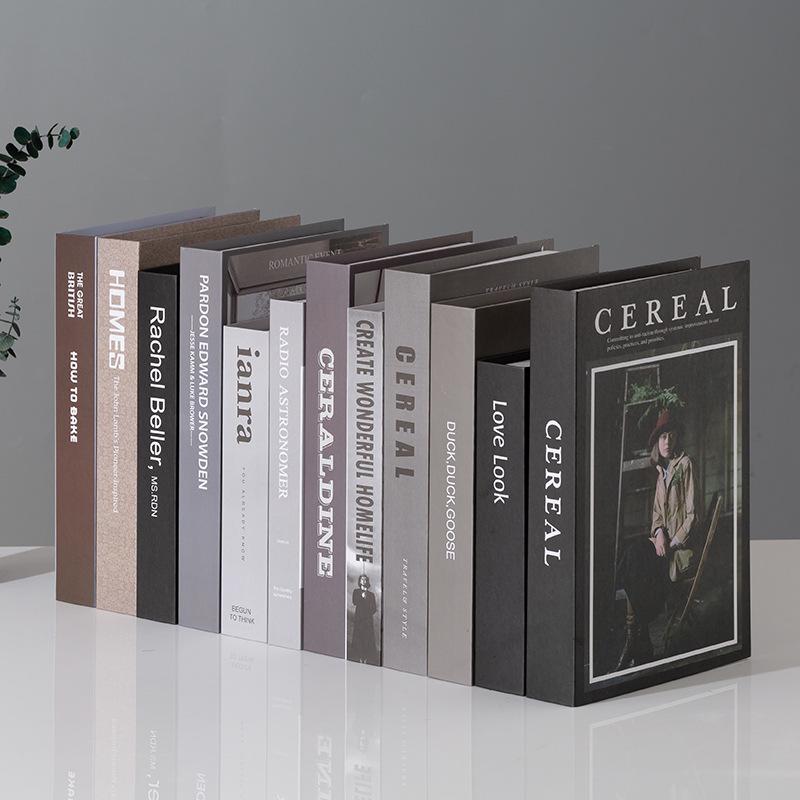 Minimalist Faux Book Decor for Living Room Display