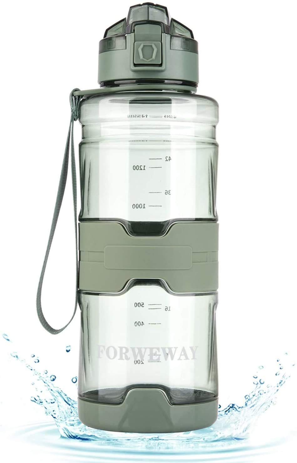 

Бутылка для воды FORWEWAY, не содержащая бисфенол А, с фильтром, большая емкость, пищевые материалы, многоразовая, герметичная, с автоматическим открыванием, для питья, спортивная бутылка зелёный