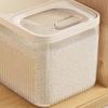 Household Rice Bucket with Measuring Cup Large Capacity Airtight Rice Storage Container with Push-Pull Seal Cover Moisture And Insect