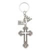 European and American Trendy Jewelry Backpack Pendant Key Chain I Love Jesus Gothic Dark Cross Keychain