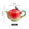 Rose Ceramic Mug Porcelain Mug Simulated Flower Shape Tea Set Petaled Teapot Butterfly Bud Cup Coffee Cups Cups and Mugs Set