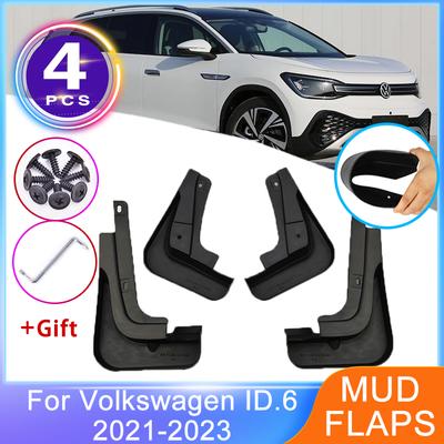 4PCS MudFlaps For Volkswagen VW ID.6  2022 2023 Front Rear Mudguards Splash Guards Mud Flap Wheel Protector Car