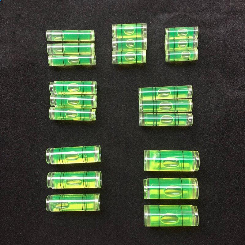 3 Stück Mini Wasserwaage Zylindrisch Rund Libelle Wasserwaage Horizontal Präzisionsmess-Set