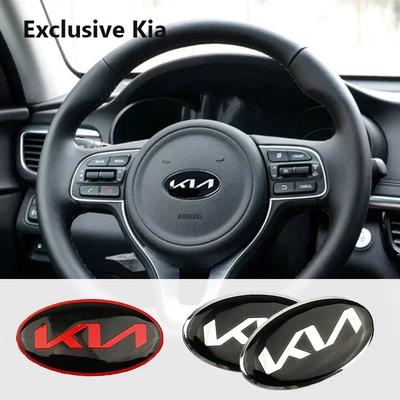 Auto Logo Lenkrad Dekoration Aufkleber Zubehör Für EV6 Sorento Niro Stinger Ceed Carnival K5 K9 Soul Carens VQ Caden