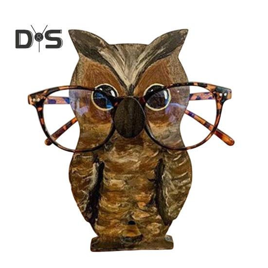 

Деревянная подставка для очков в виде животных, расписанный вручную держатель для очков, декоративный держатель для очков в форме животных для всех размеров очков C