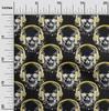 oneOone Cotton Flex Green Fabric Skull Craft Projects Decor Fabric Printed By The Yard 40 Inch