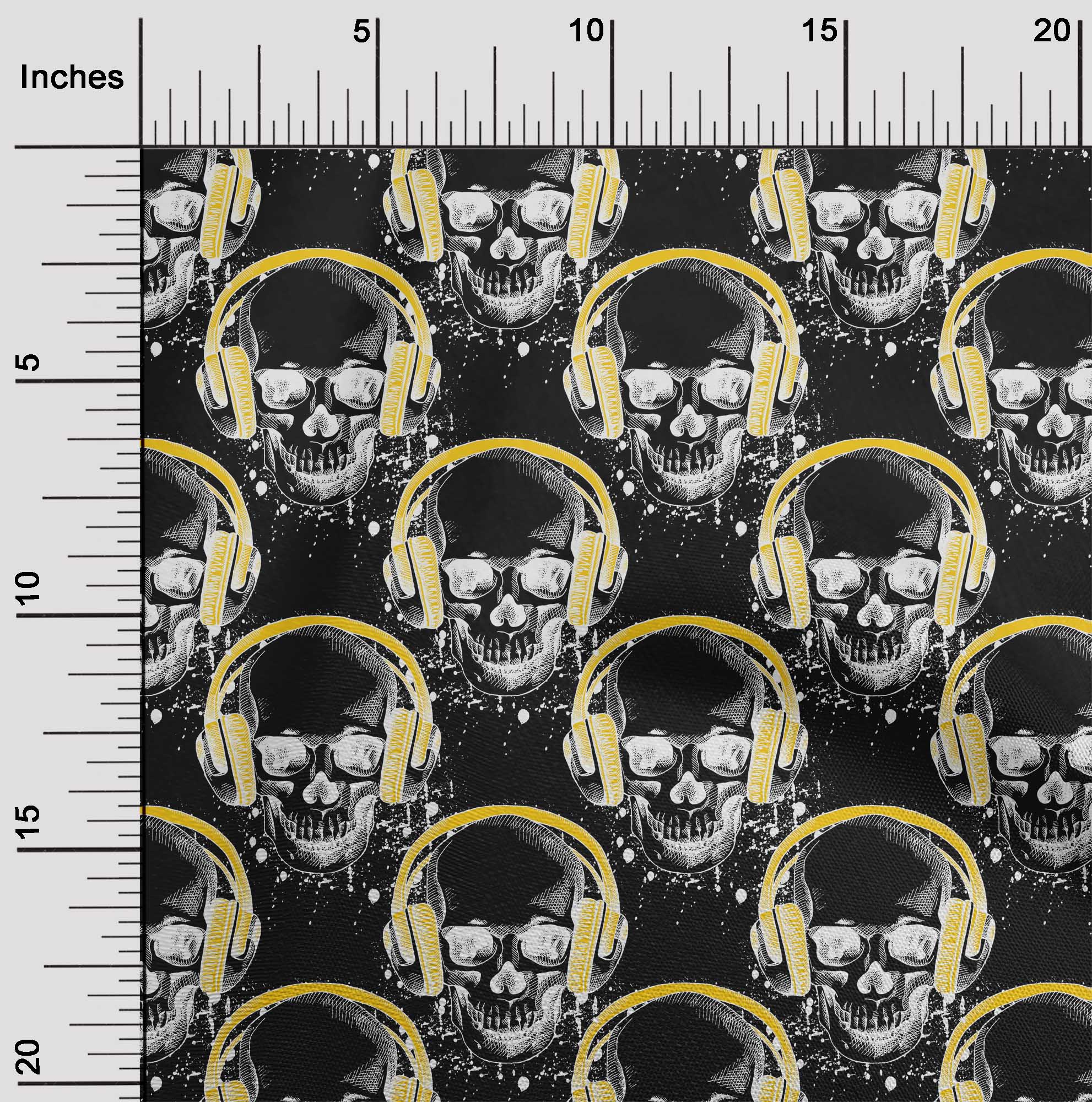 

Тканина oneOone Cotton Flex Green Fabric Skull Craft Projects Decor Fabric Printed By The Yard 40 дюймів 42 Inch Wide - Viscose Chiffon жовтий