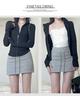 Douyin-Style Grey A-Line High-Waist Sporty Mini Skirt for Women - Summer 2025