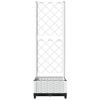 VidaXL Jardinière avec treillis Blanc 40x40x121,5 cm PP 153279