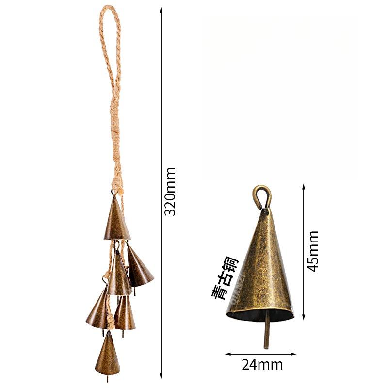 

1pcs Handmade Witch Bells with Hemp Rope - Christmas Tree Ornaments Door Hanging Decorations