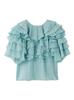 [FRAY I.D] 2-way Flower Sleeve Frill Blouse FWFB261096 Women's BLU Free Size