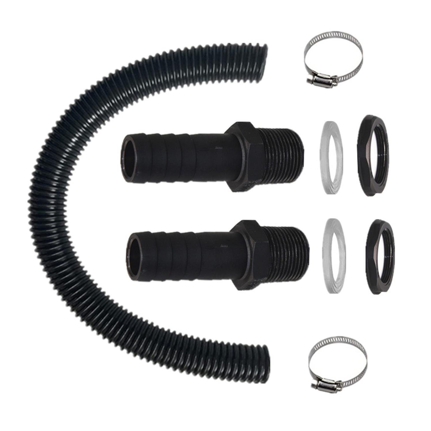 

Соединительный шланг для ведра с 2 шланговыми насадками, комплект удлинителей водоотводной трубы, комплект для подключения садового дождевого коллектора, 9 шт./компл. чёрный