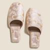 Fashion Elegant Peacock Pattern Embroider Slippers Women Luxury Brand Designer Shoes Comfortable Soft Non-slip Lightweight Home Slippers