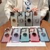Gradient Glitter Ring Holder Phone Case For Iphone 14 13 12 11 Pro Max Xs Max Xr 14plus Shining Plating Cover Shockproof Clear