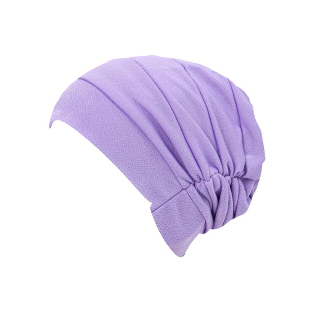 Comfortable Vintage Hijab Caps Elastic Soft Polyester Islamic Headband Breathable Wrap Style Cancer Chemo Hat Hair Loss