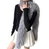 Solid Color Furry Furs Scarf for Adult Long Plush Neck Scarf for Cold Weather Offices Neck Warmer Formal Collar Shawl