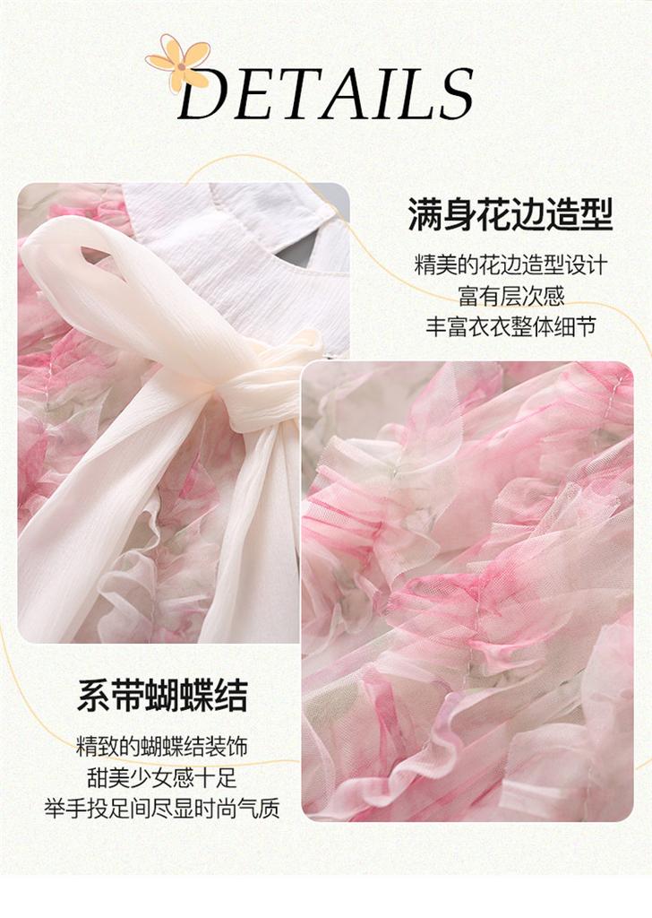 Girls' Summer Sleeveless Vest Skirt 2026 New Style Children's Fashionable Sweet Bow Tie Dress Trendy
