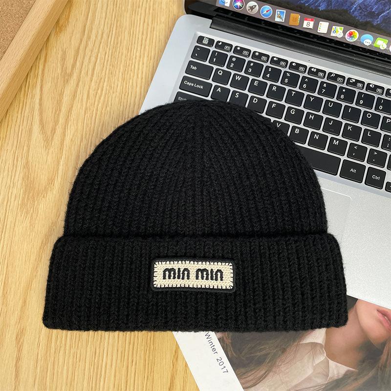 Spring and Autumn Outdoor Warm Ear Protection Versatile Face Small Wool Knitted Hat Women